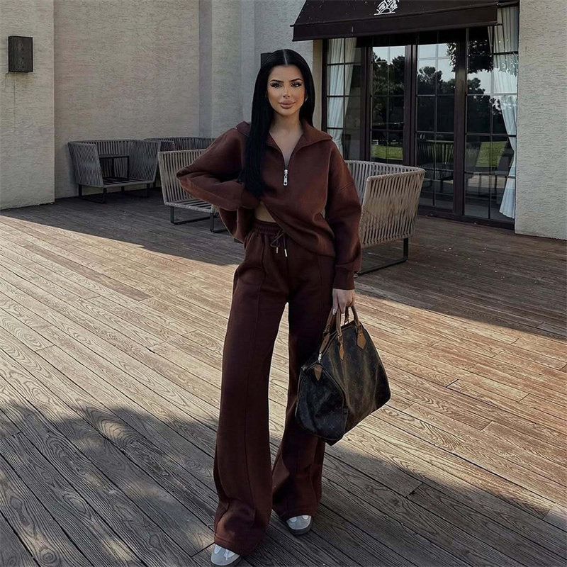 Women's Tweed Sport Suit Two-Piece Set