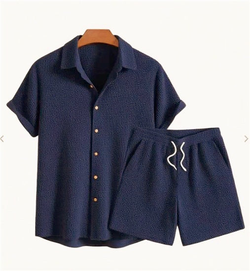 Men's Casual Short-Sleeved Suit Set