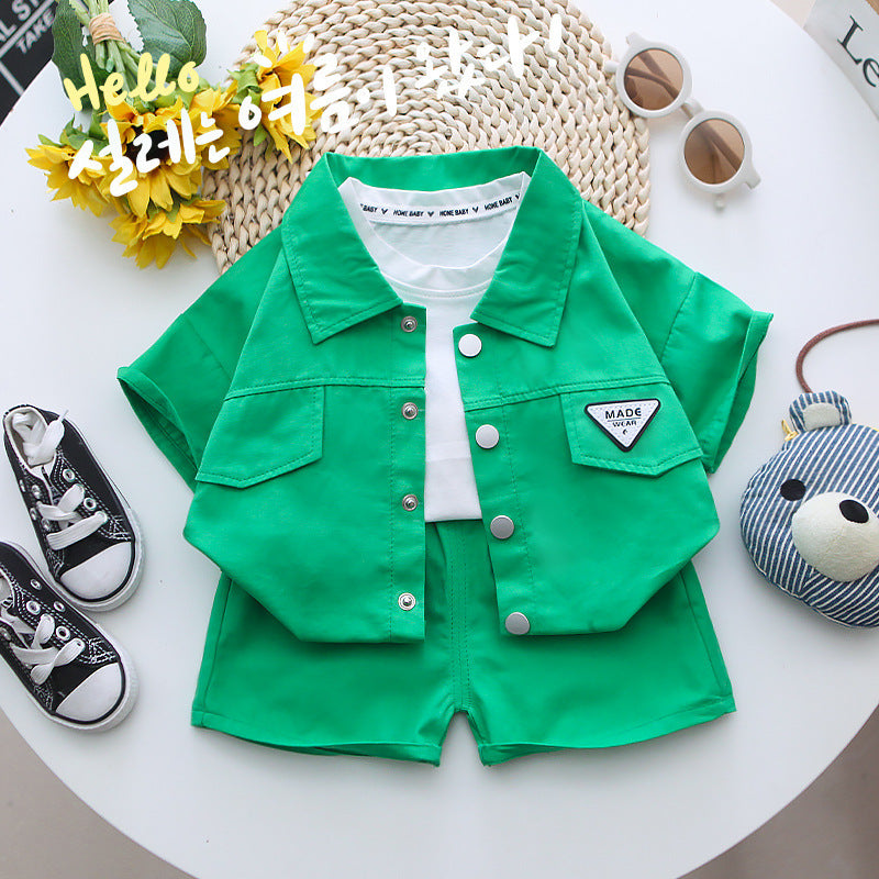 Boys' Short Sleeve Shirt and Pants Set