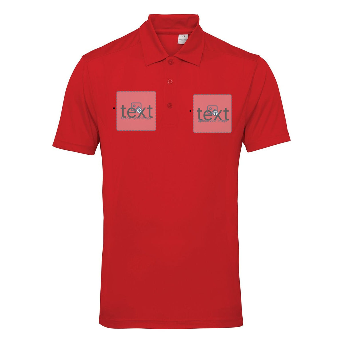 Men's Performance Polo Shirt — Fire Red