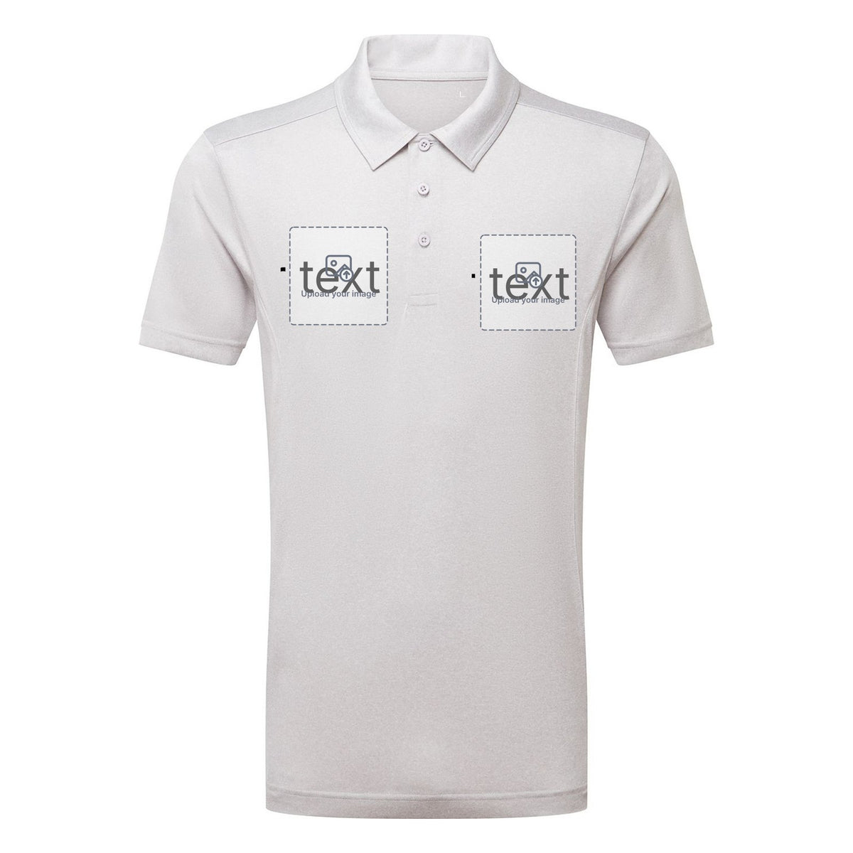 Men's Performance Polo Shirt — Silver Melange