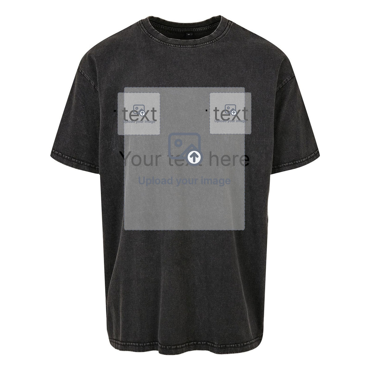 Unisex Acid Wash Oversized T-Shirt — Black