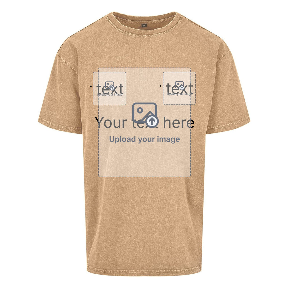 Unisex Acid Wash Oversized T-Shirt — Union Beige