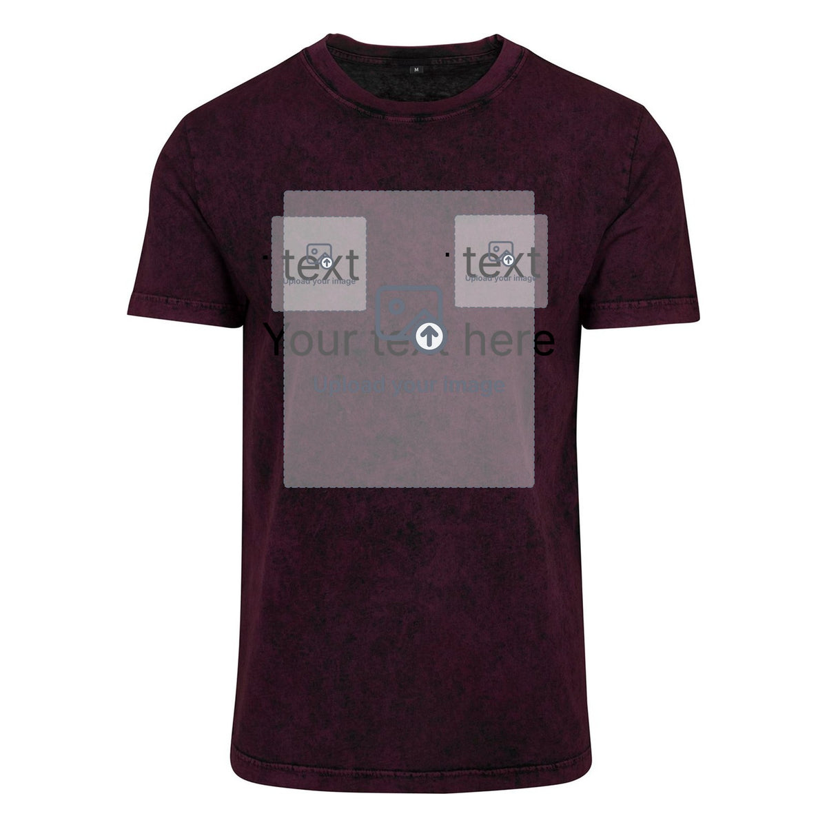 Unisex Acid Wash T-Shirt — Berry/Black