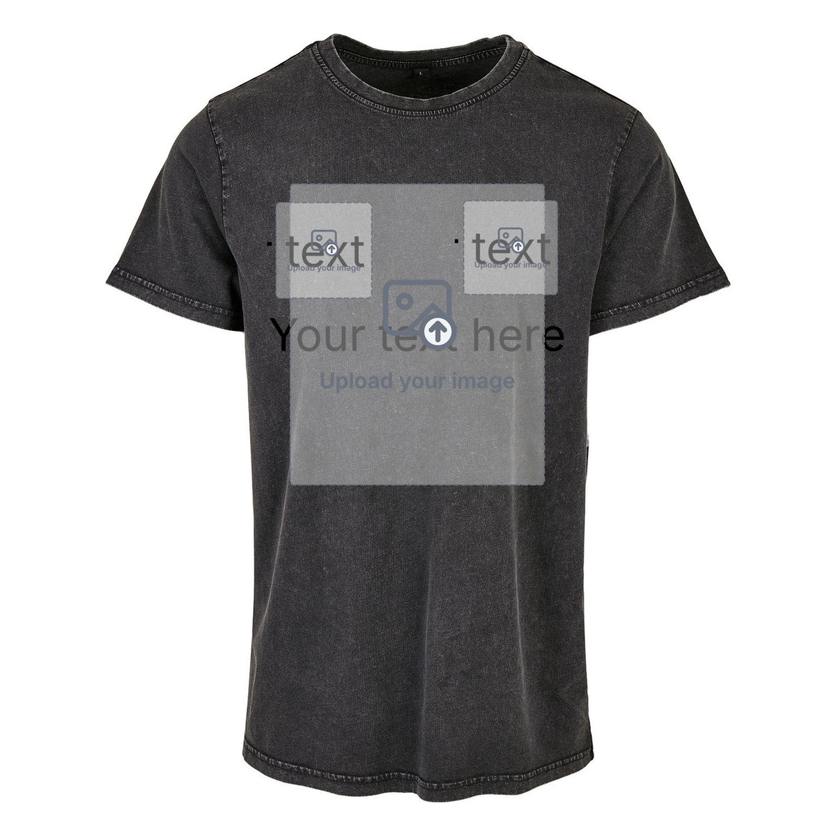 Unisex Acid Wash T-Shirt — Black