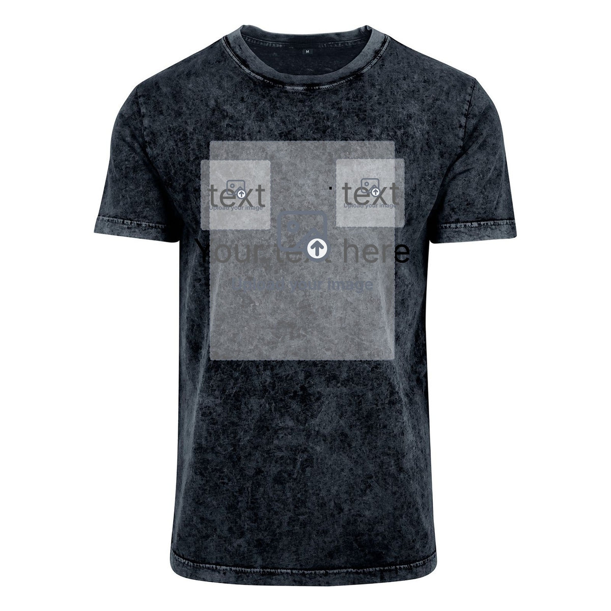 Unisex Acid Wash T-Shirt — Dark Grey/White