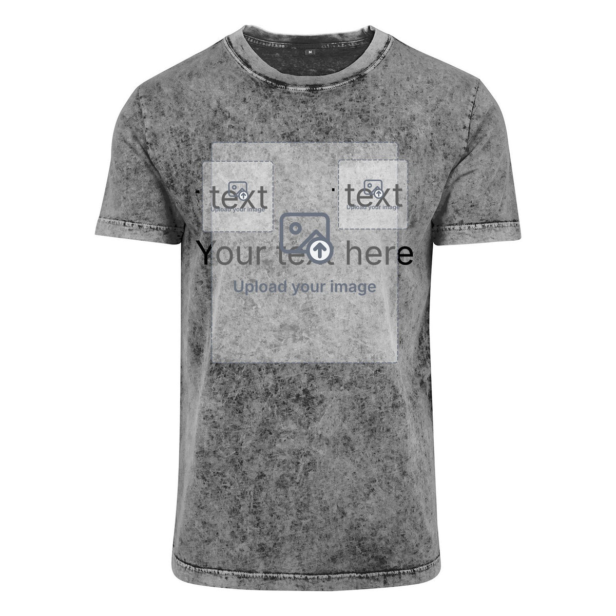 Unisex Acid Wash T-Shirt — Grey/Black