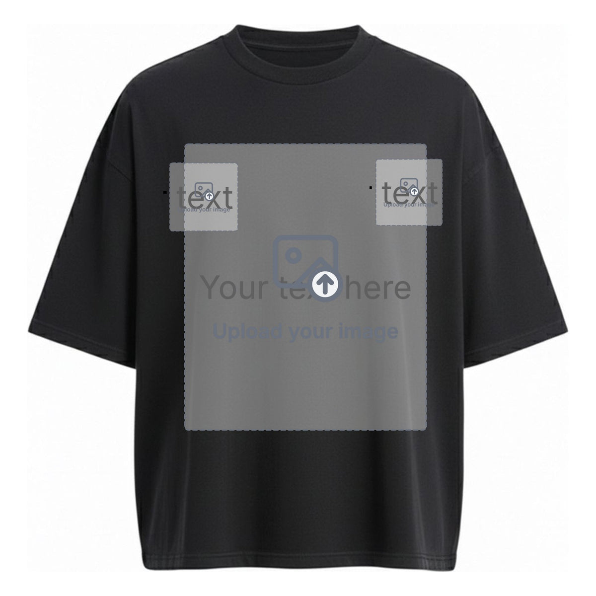Unisex Boxy Cropped T-Shirt — Deep Black