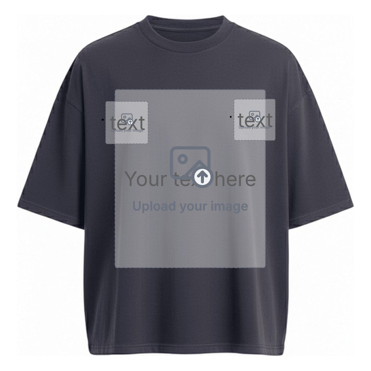 Unisex Boxy Cropped T-Shirt — Solid Charcoal