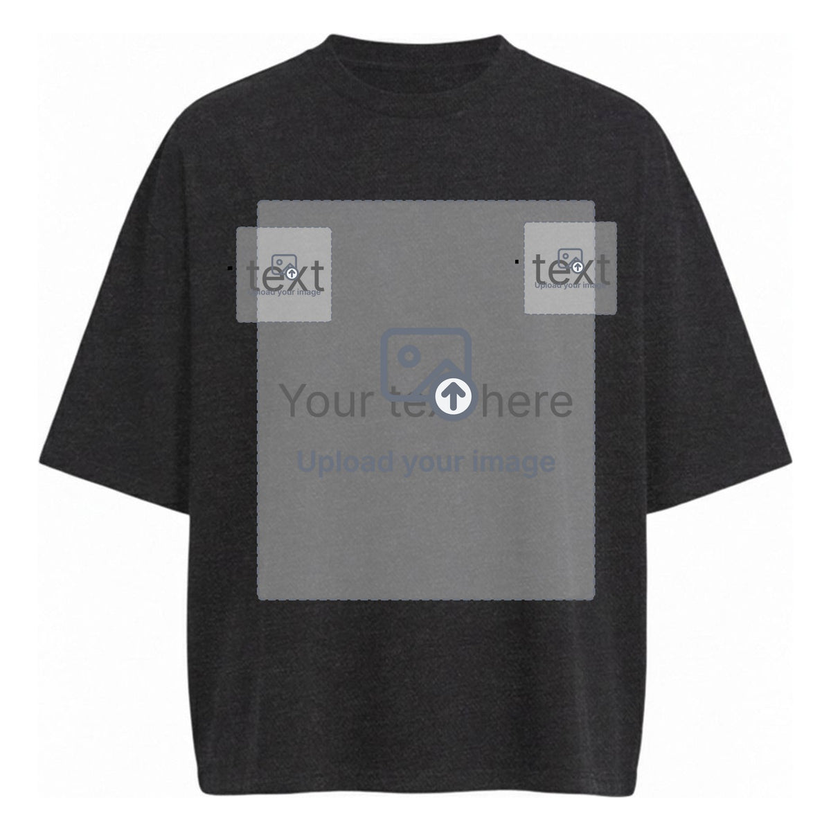 Unisex Boxy Cropped T-Shirt — Washed Black