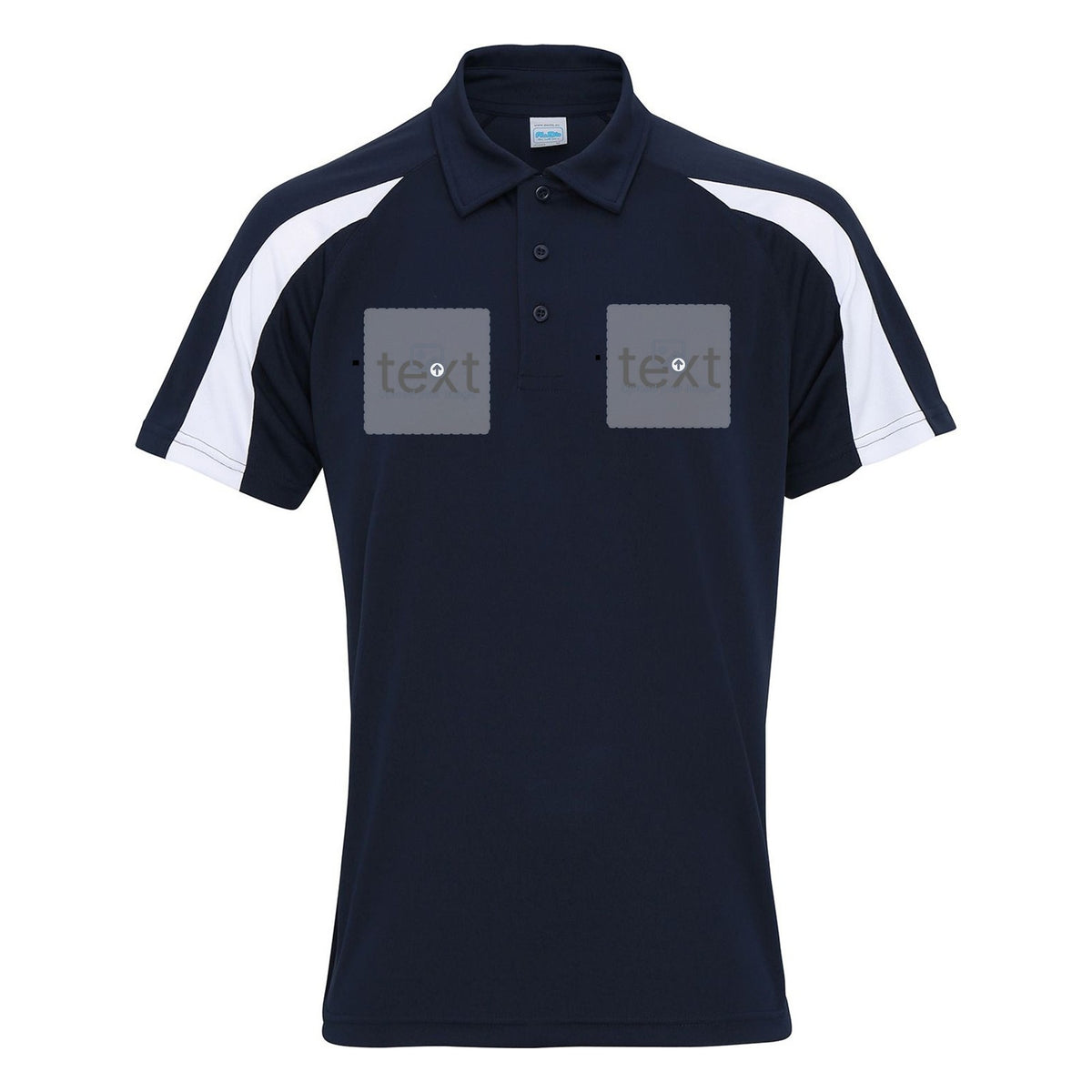 Unisex Contrast Performance Polo Shirt — French Navy/Arctic White