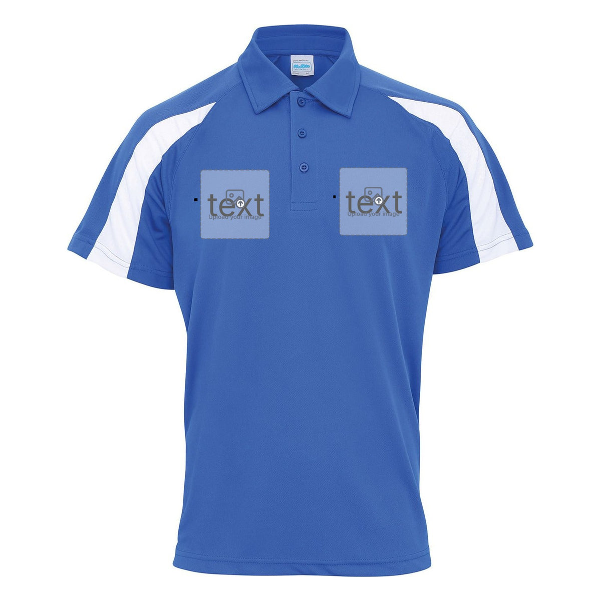 Unisex Contrast Performance Polo Shirt — Royal Blue/Arctic White