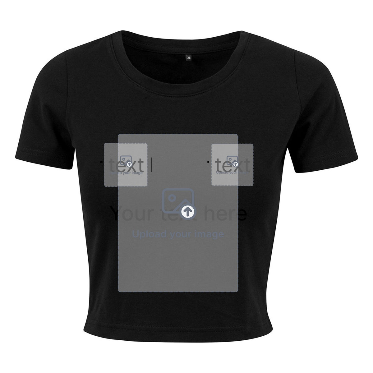 Women's Cropped T-Shirt — Black