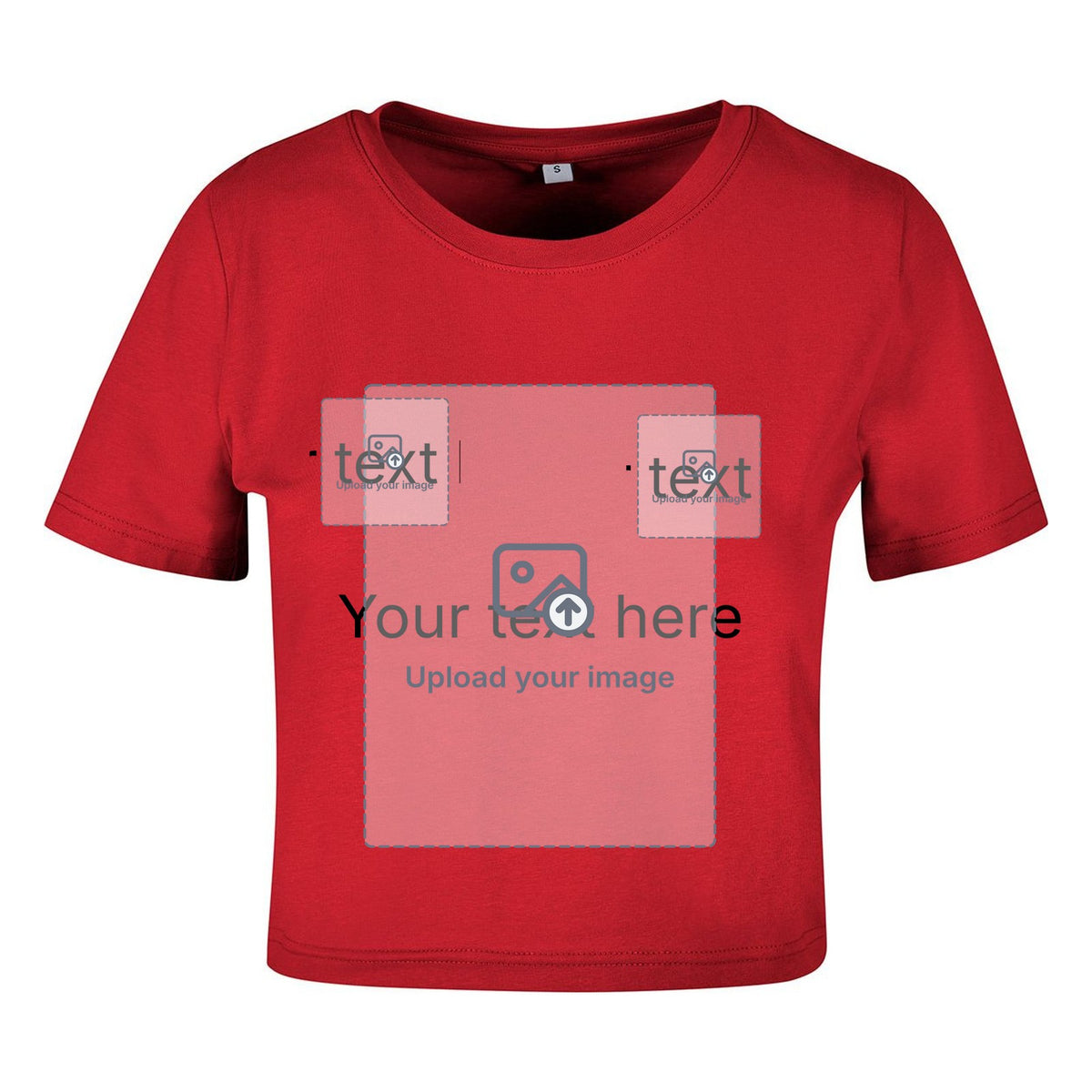 Women's Cropped T-Shirt — City Red