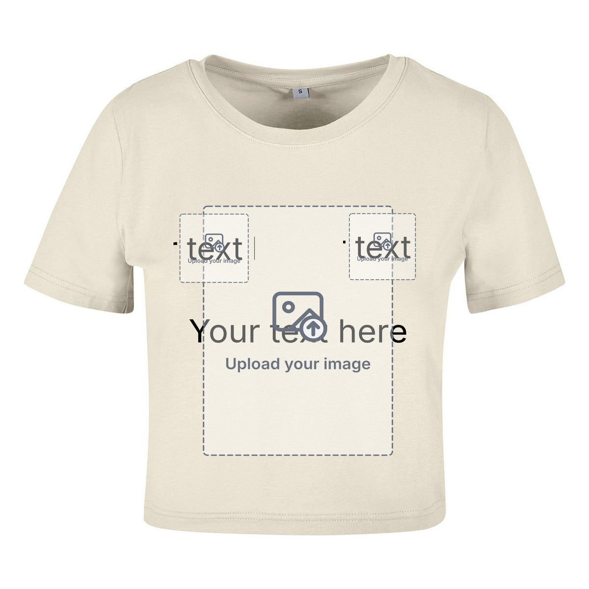 Women's Cropped T-Shirt — White Sand