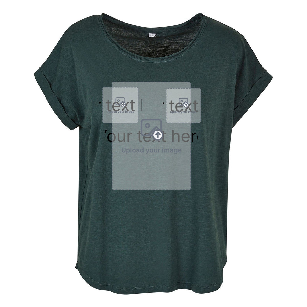 Women's Long T-Shirt — Bottle Green
