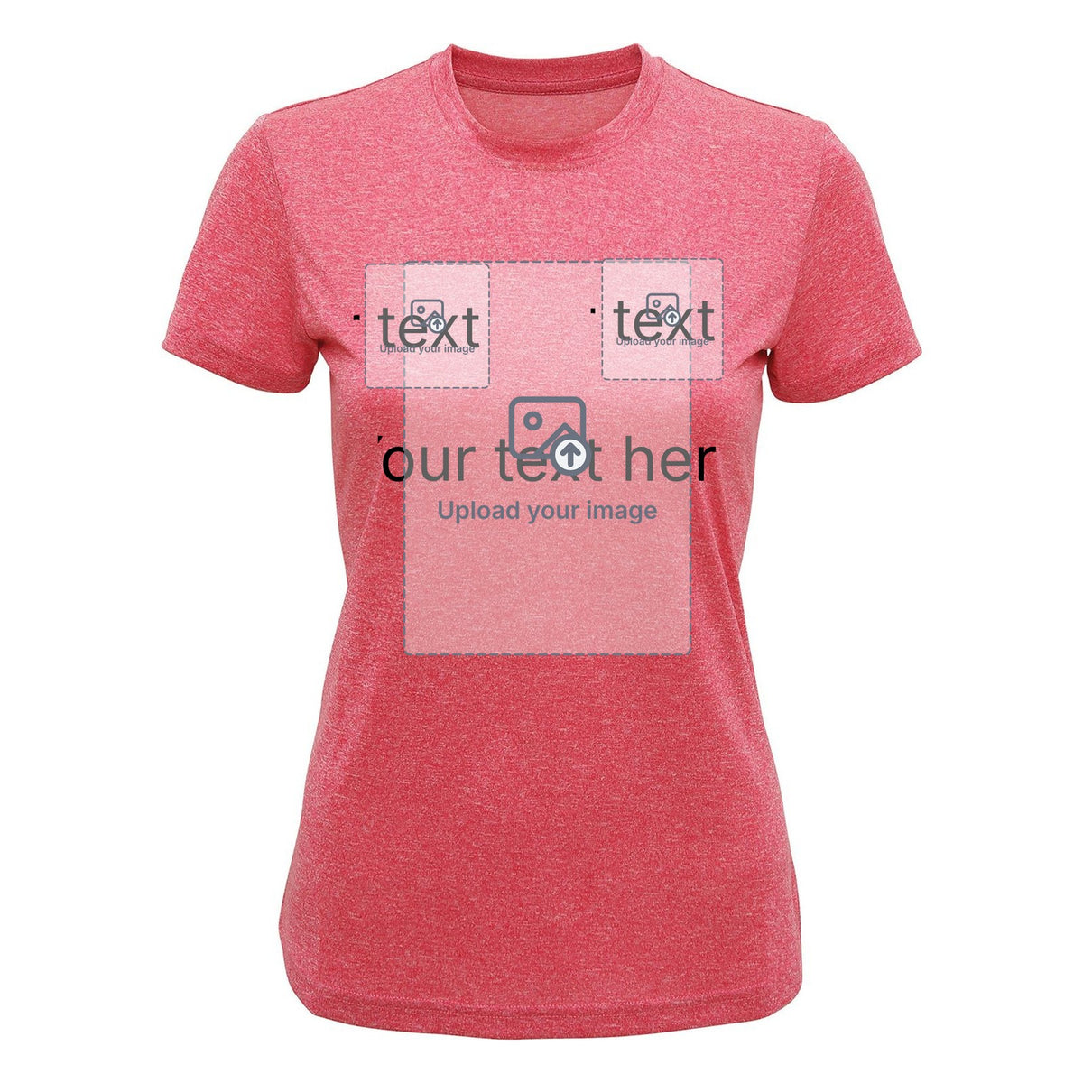 Women's Recycled Performance T-Shirt — Pink Melange