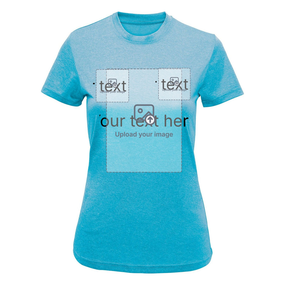 Women's Recycled Performance T-Shirt — Turquoise Melange
