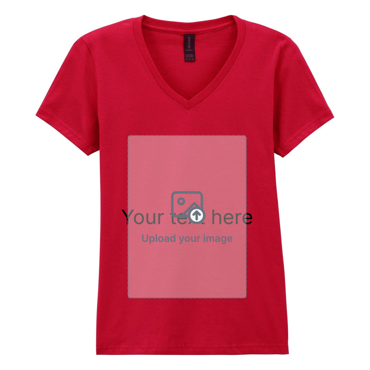 Women's V-Neck T-Shirt — Cherry Red